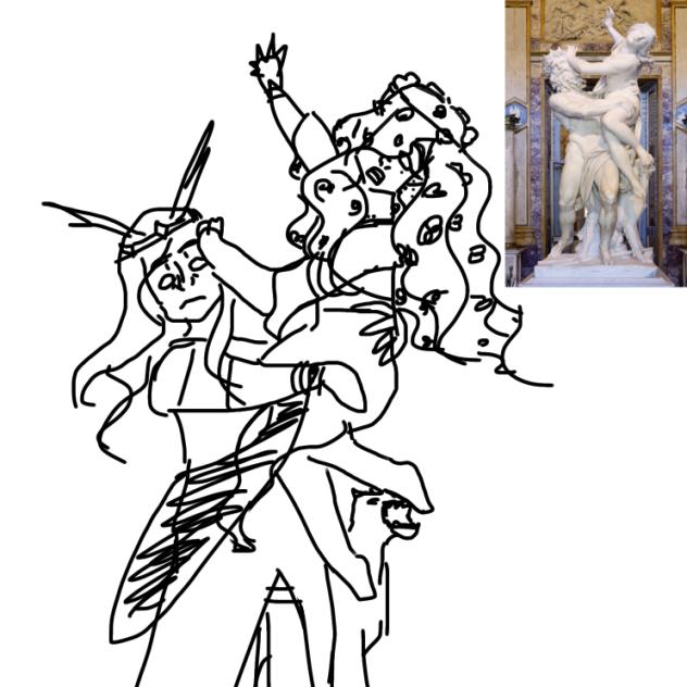 Rape of Persephone statue 🌺💀