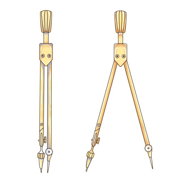 Compass drawing tool stamp