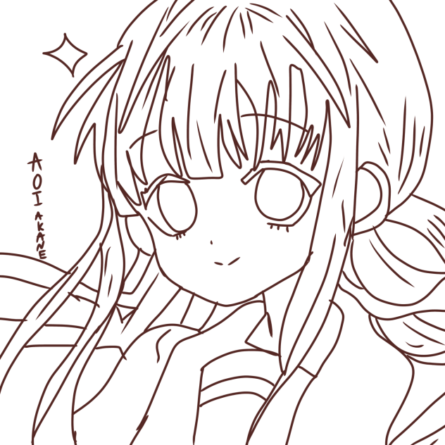 Aoi colouring sheet