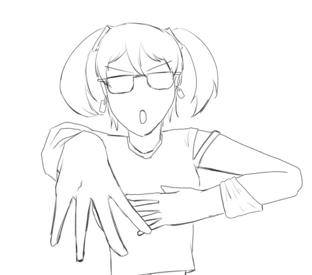 初音ミク　線画