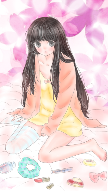 黒髪ロングよう、、少女。