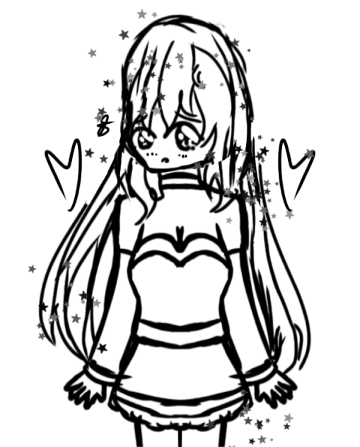 A Kinda shy pretty girl sketch