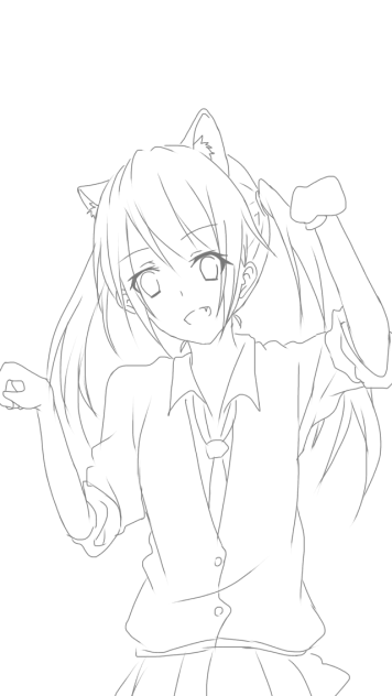 猫耳ツインテ