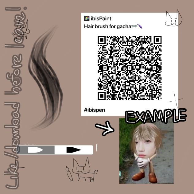 Hair brush for gacha^^