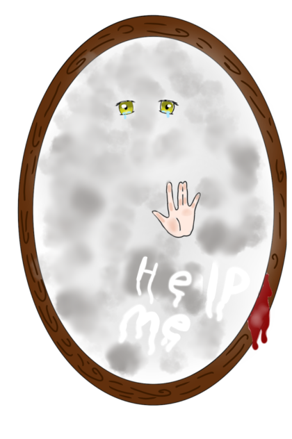 Halloween mirror