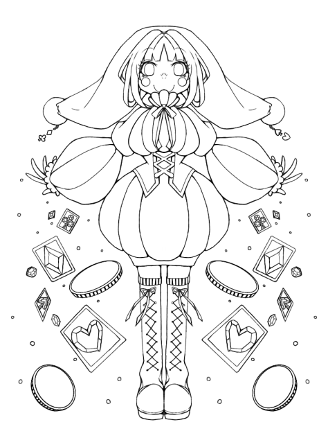 ジョーカーちゃん  線画