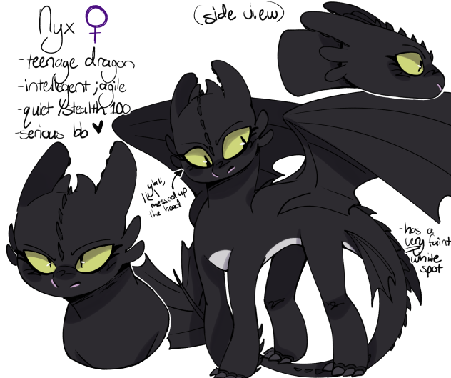 Nyx as a dragon