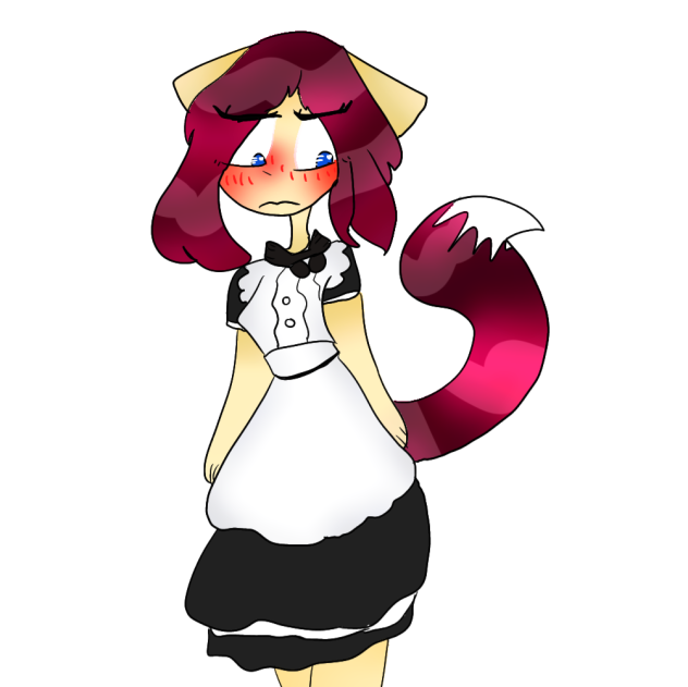 my oc in a maid dress