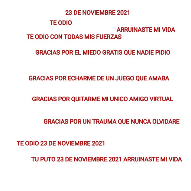 TE ODIO 23 DE NOVIEMBRE 2021