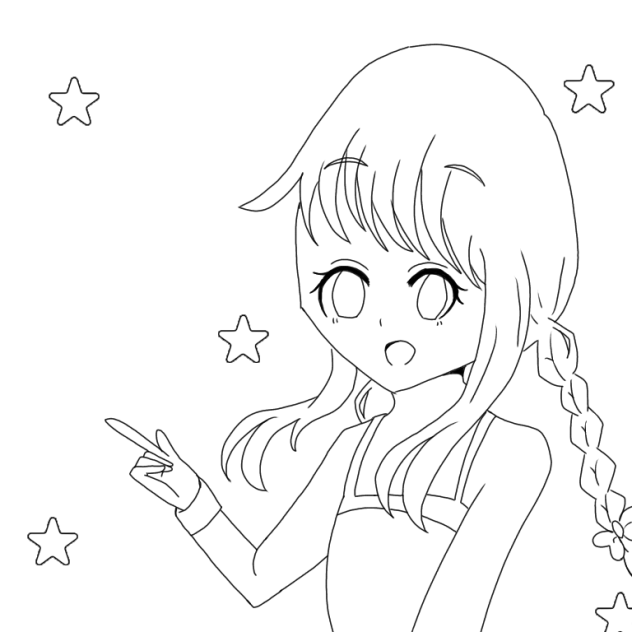 星の世界⭐️(線画)