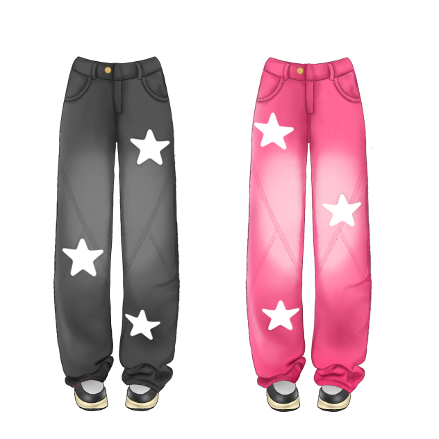 baggy jeans with stars