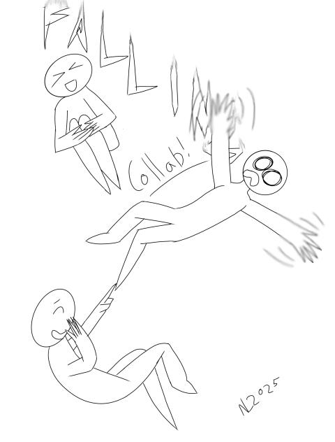 Falling Collab; by me!! - ibisPaint