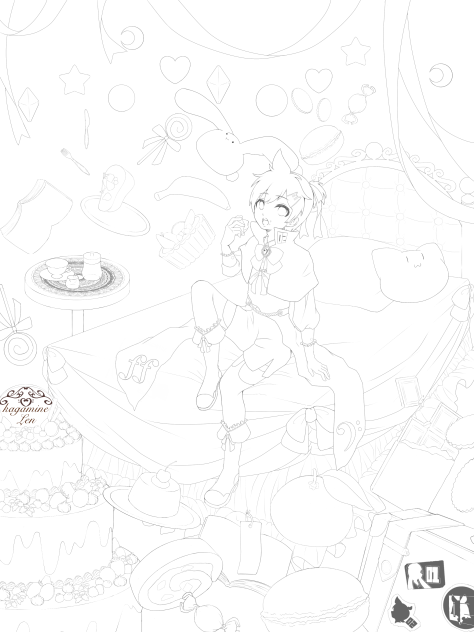 鏡音レン 色塗り