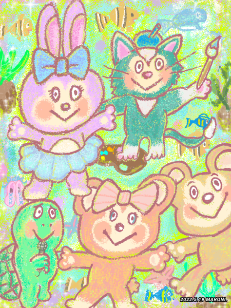 タートルトークでふざけまくるダッフィーフレンズ
