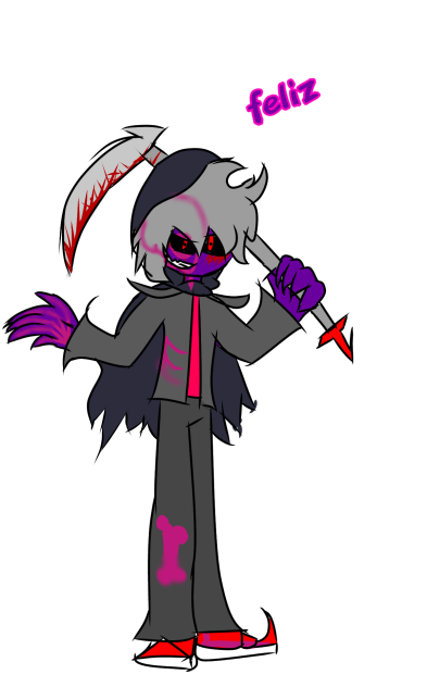 side X con disfraz de parca o muerte