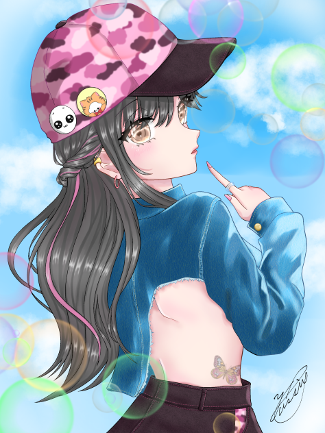 ユッシー＠潮浜優様の線画