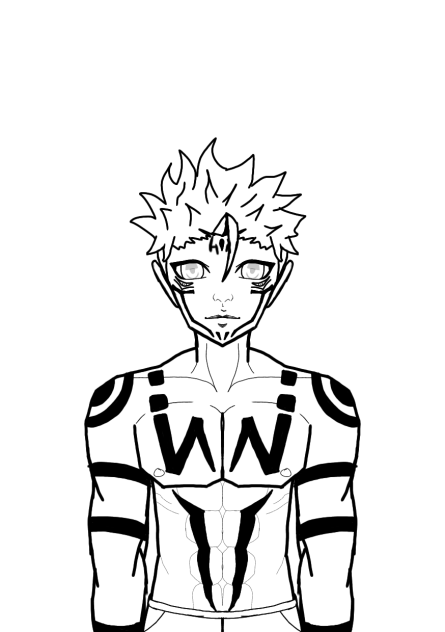 sukuna line art