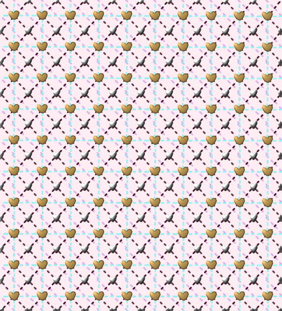 Plaid polka heart fabric of winter 2024