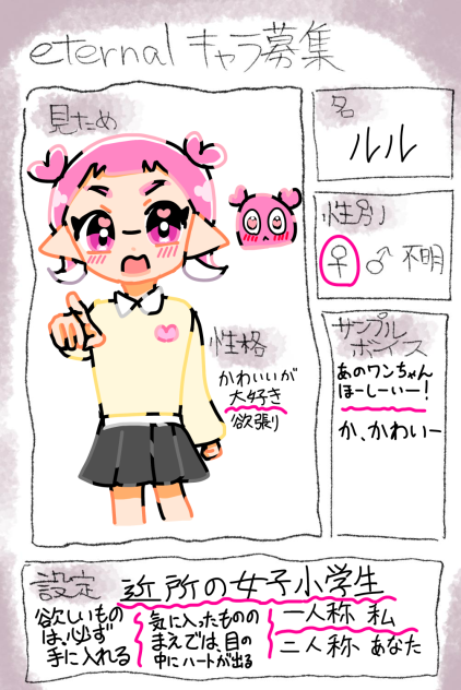 eternal キャラクター考えてみた