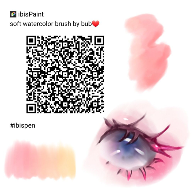 Soft water color brush