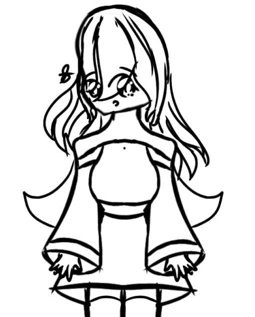 Beautiful Calm Nice Lady Sketch