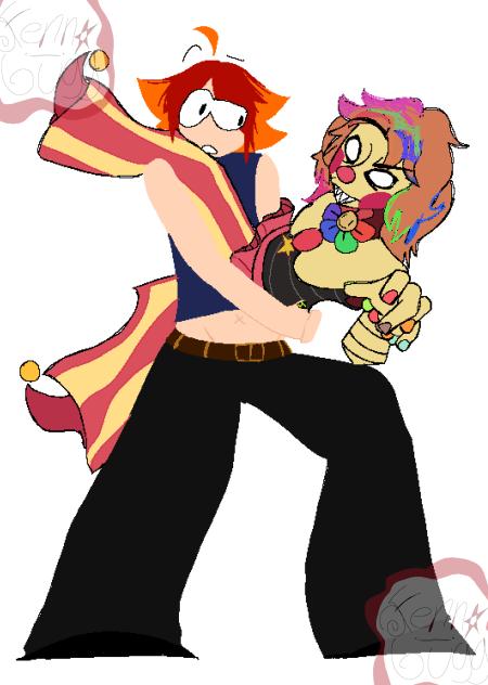 'A lesbian and a jester-clown thing...'