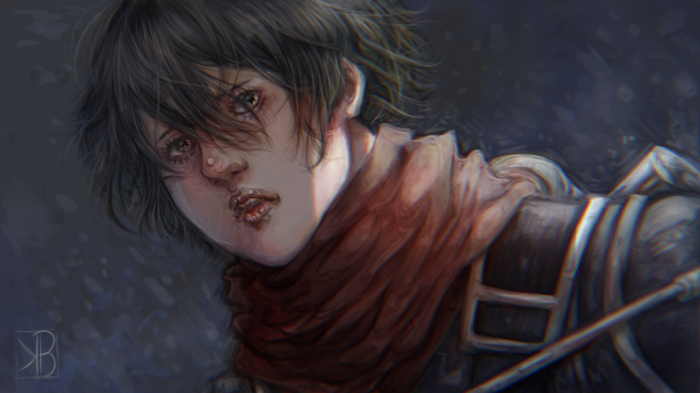 Mikasa screenshot redraw  AOT S4