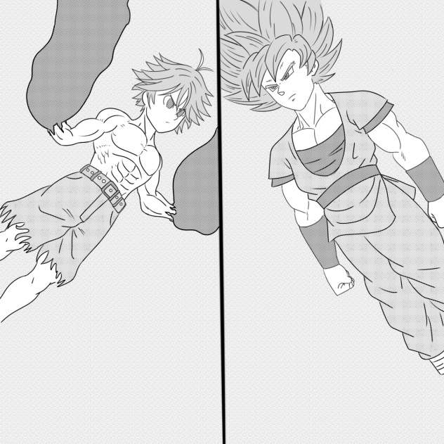 Goku punching pumped dwarf