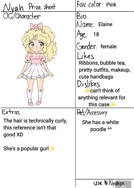 Nyah DTIYS prize sheet
