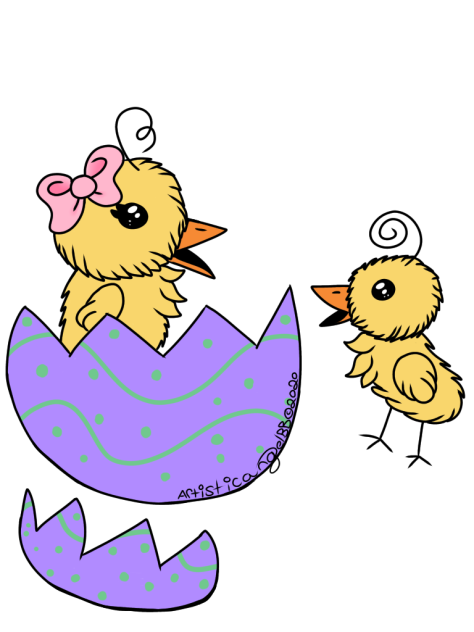 Yellow Easter Chicks - Speedpaint