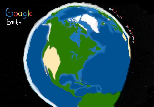 Google Earth doodle (North America side)