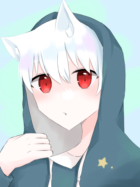 白髪パーカー
