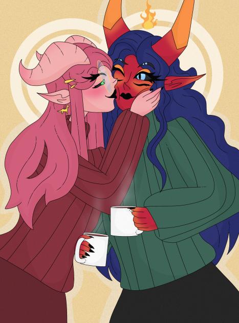 My ocs Carmela and Gwen