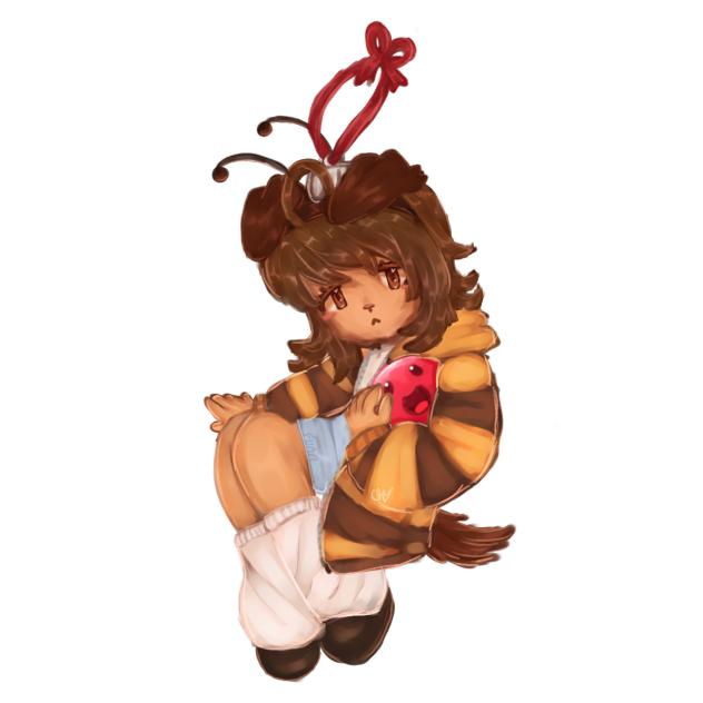 my oc Honey as an ornament