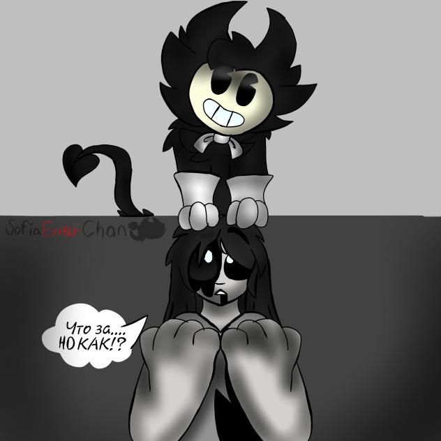 Bendy and Soul from fnaf=3