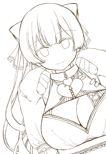 猫耳マリン船長　線画