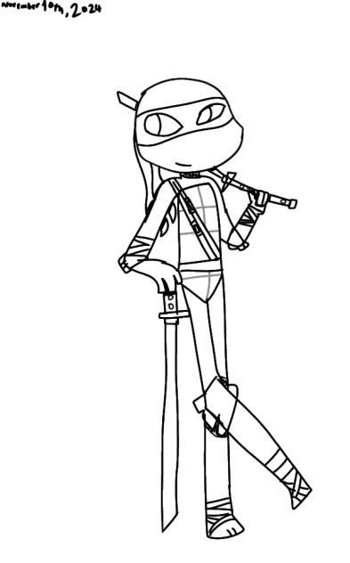 2012 TMNT Leo lineart