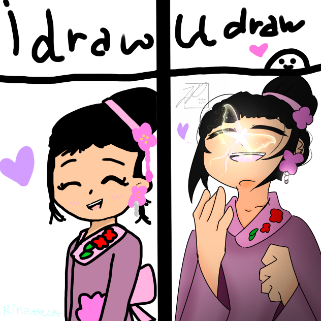 I draw you draw challenge Kimono💜💜💜 - ibisPaint