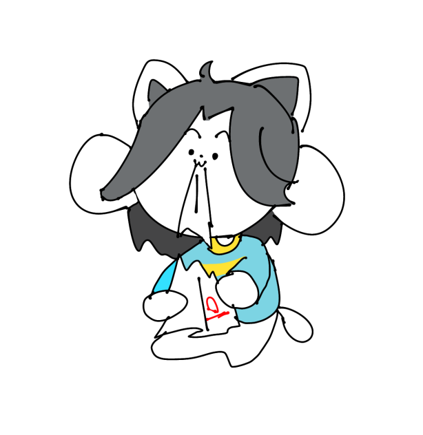 テストを食べる手ミー