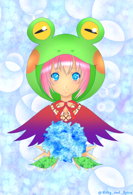 ルラムと紫陽花【トーラムオンライン】