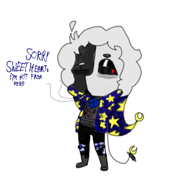 HES NOT FROM HERE! GOT THAT! - ibisPaint