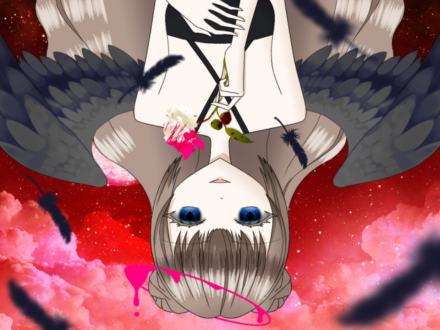 描き合いイラスト①【堕天使】