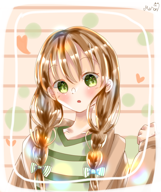 三つ編み×ボーダー♡