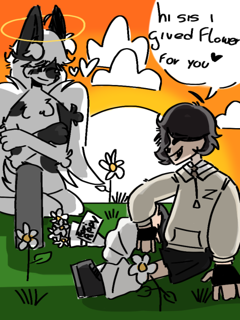 I give flowers for Poppy