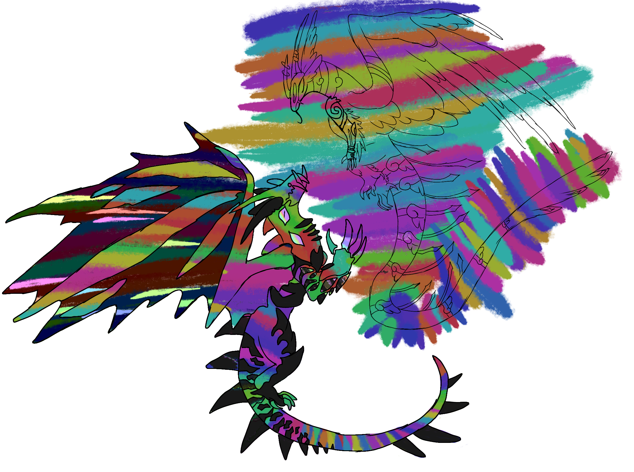 Dragons rawr - ibisPaint