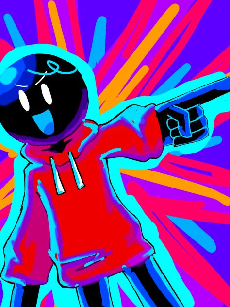 bright colorful blinding scribbles