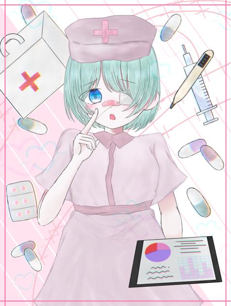 ポップキュン イラスト「ナースさん」バンソウコウver. 1/6サイズ