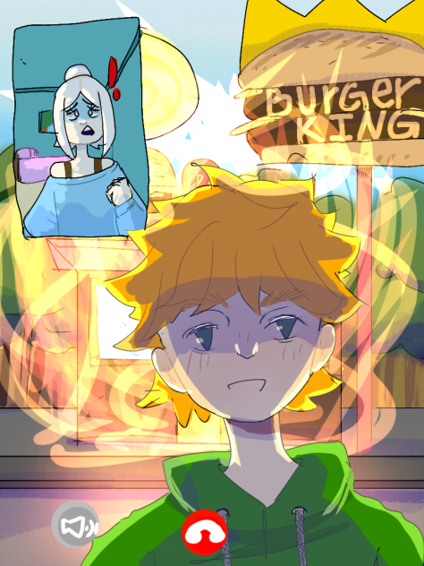 burning down da burger king - ibisPaint