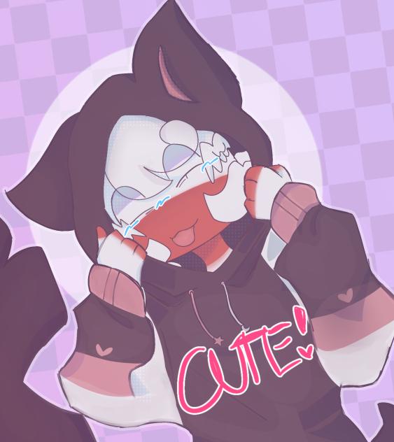 polsky being cute with her hoodie