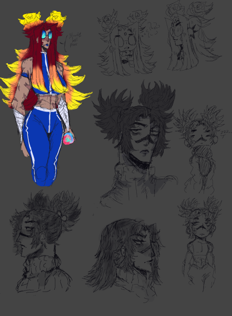 jujutsu kaisen sketches oc + choso